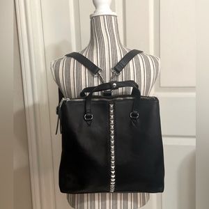 EUC INC Black Leather Backpack Purse